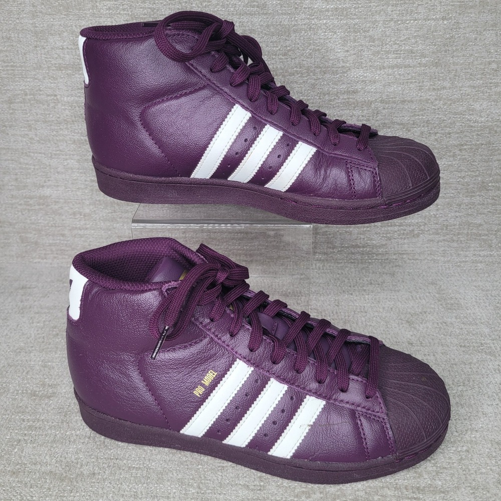 Adidas Pro Model Red Night High Top Sneakers Purple AC7646 Mens 5.5 Womens 7
